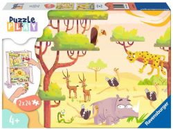 RAVENSBURGER CASSE-TÊTE ET JEUX 2 X 24 PIÈCES - L'HEURE DU SAFARI #05594